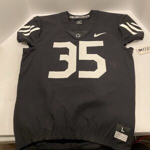 Nike Team Hazard #35 Football Jersey Sz L Black White Uncontested Game Practice